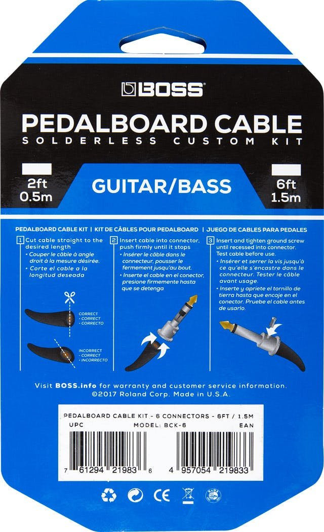 Boss BCK-6 Solderless Pedalboard Cable Kit - Image 5