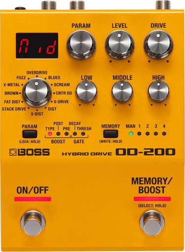 Boss OD-200 Hybrid Drive Overdrive & Distortion Pedal