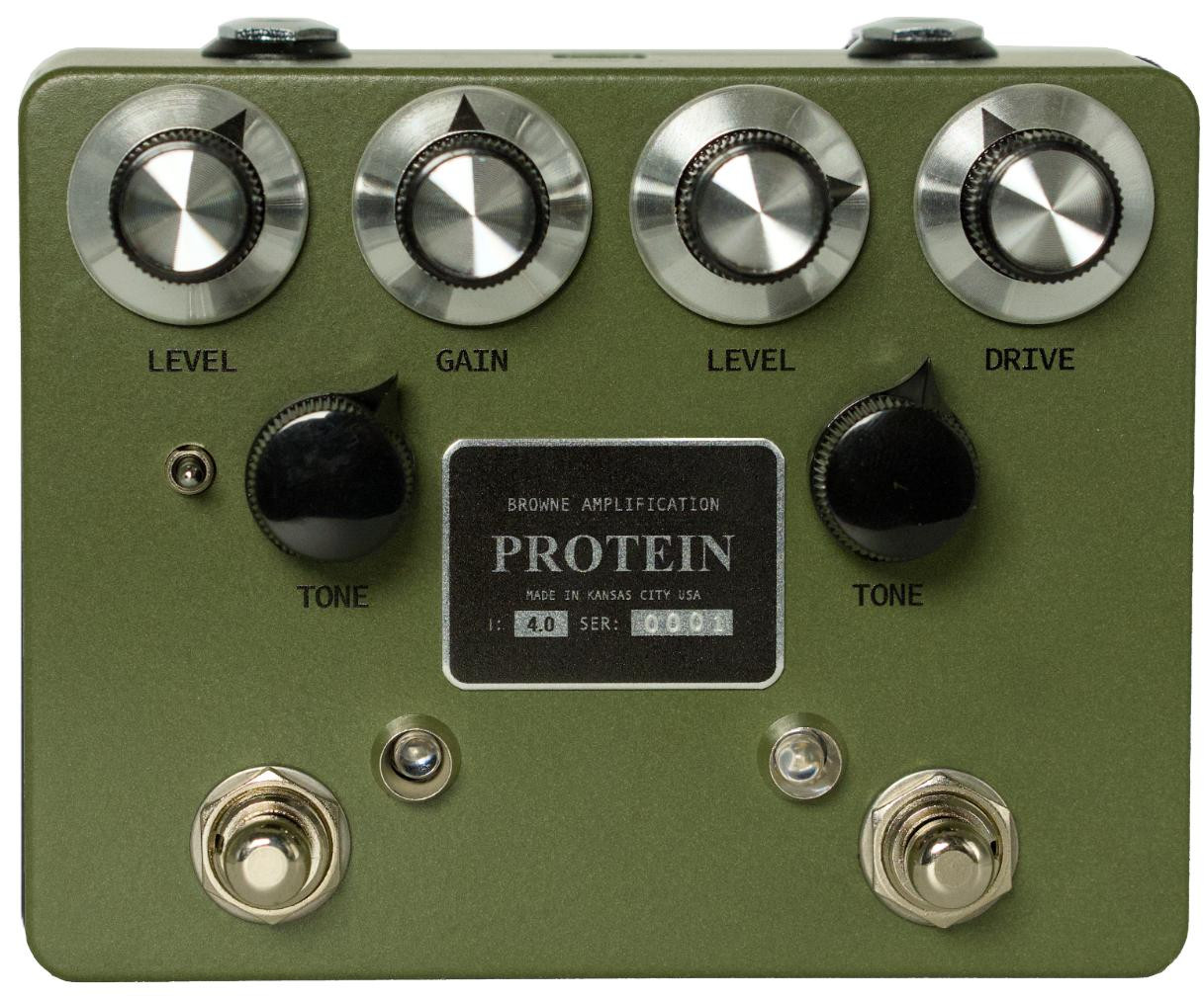 Browne Amplification The Protein V4 Dual Overdrive Pedal in Green - Image 4
