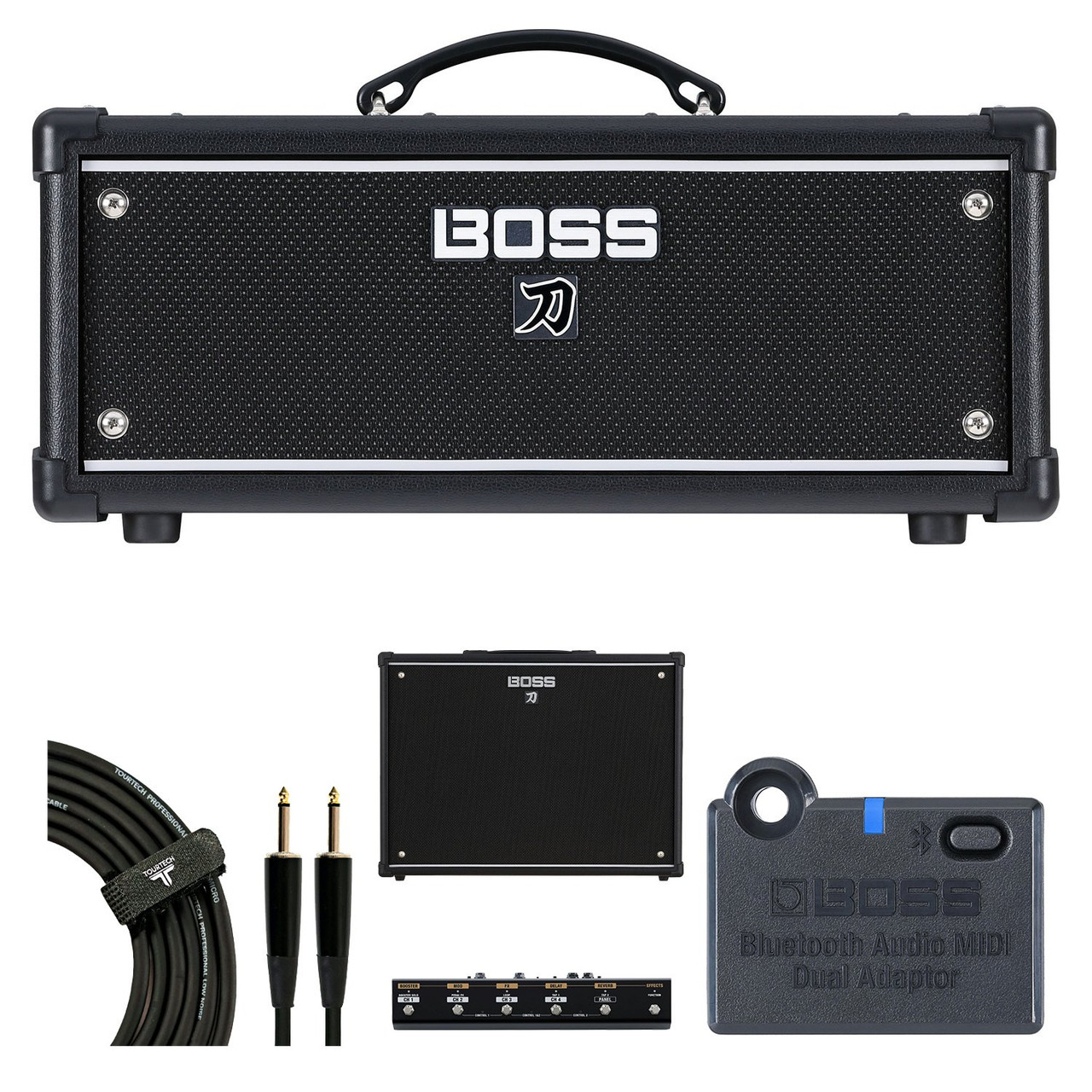 Boss Katana Head and Cab Guitar Amp Bundle with Bluetooth Adapter and Footswitch - Image 2