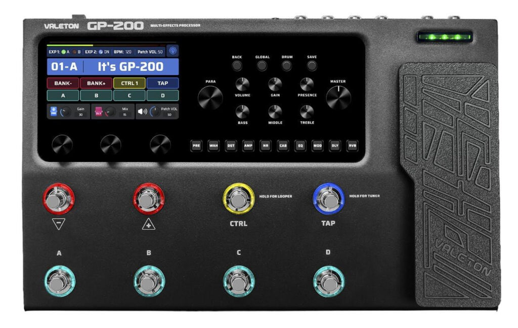 Valeton GP-200 Multi-Effects Processor Pedal with Bag and FRFR Cab