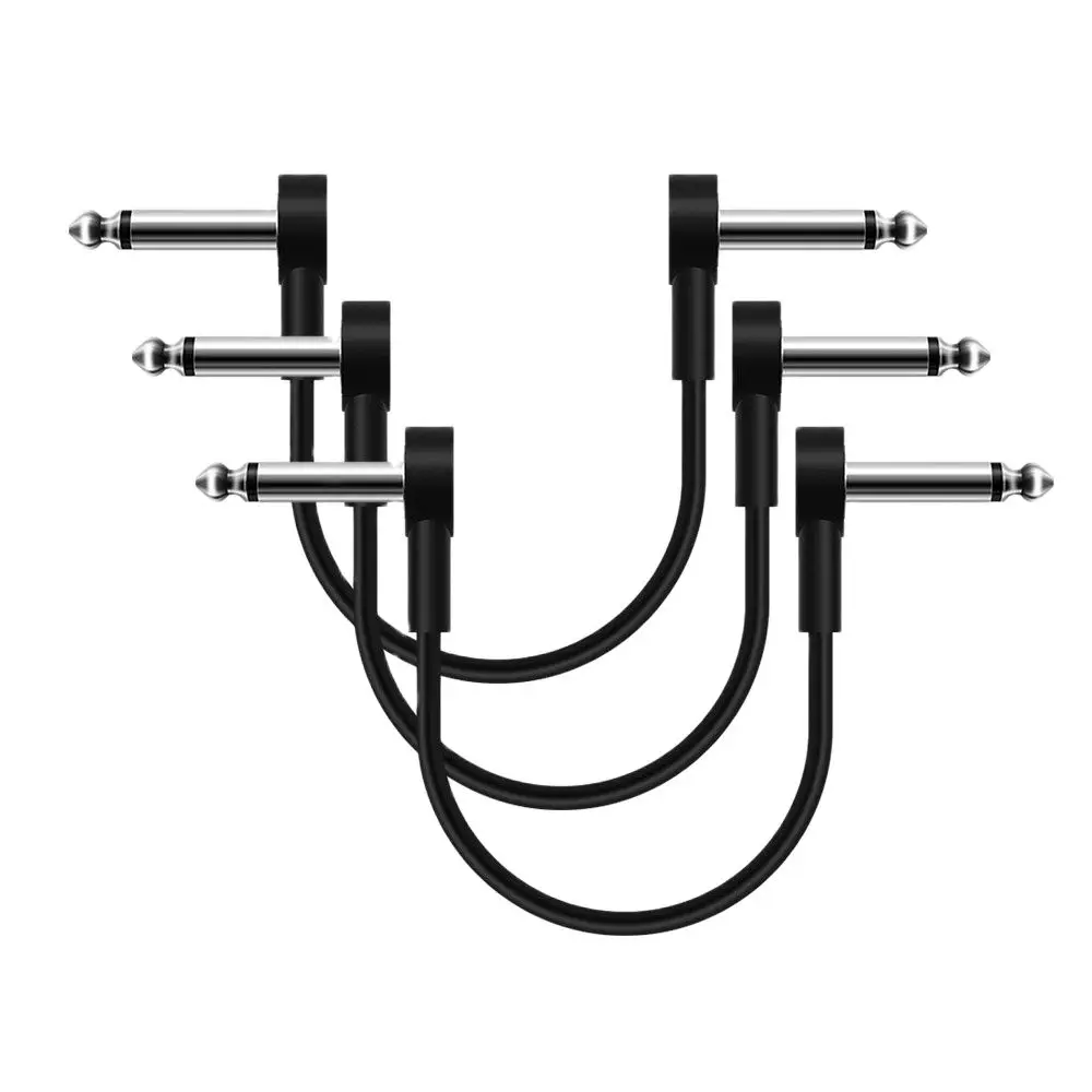 Sonicake 15CM Patch Cable Pedal Black 3-6 Pieces 6 Inch