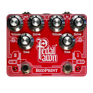 Pedal Pawn Red Print Dual Overdrive Pedal