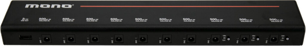 Mono Large Pedalboard Power Supply with Isolated Outputs & Mounting Kit
