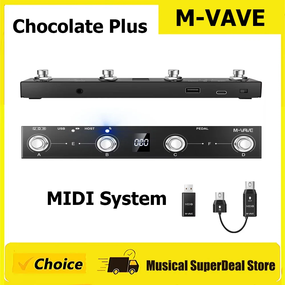 M-vave MIDI System Chocolate Plus MIDI Controller Programmable