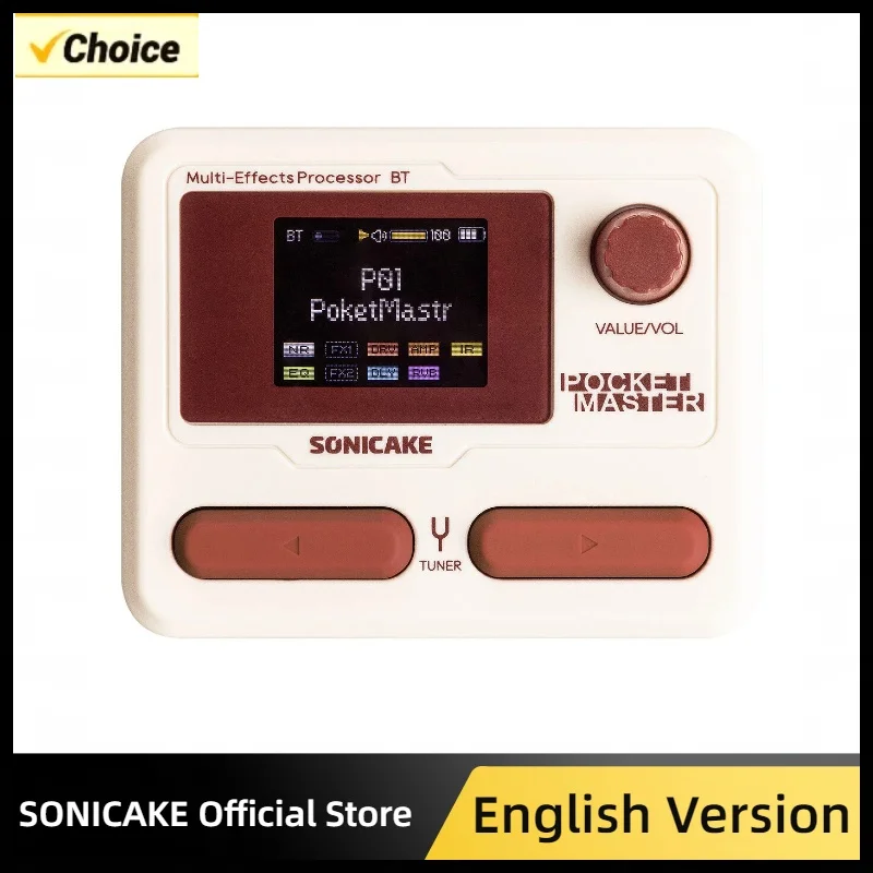 SONICAKE Pocket Master Colorful Case English Global Version Bass Amp