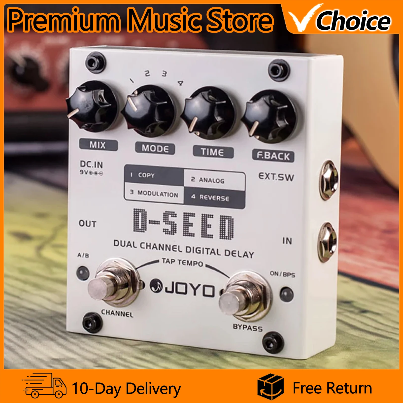 JOYO D-SEED Dual Channel Digital Delay Pedal Parts