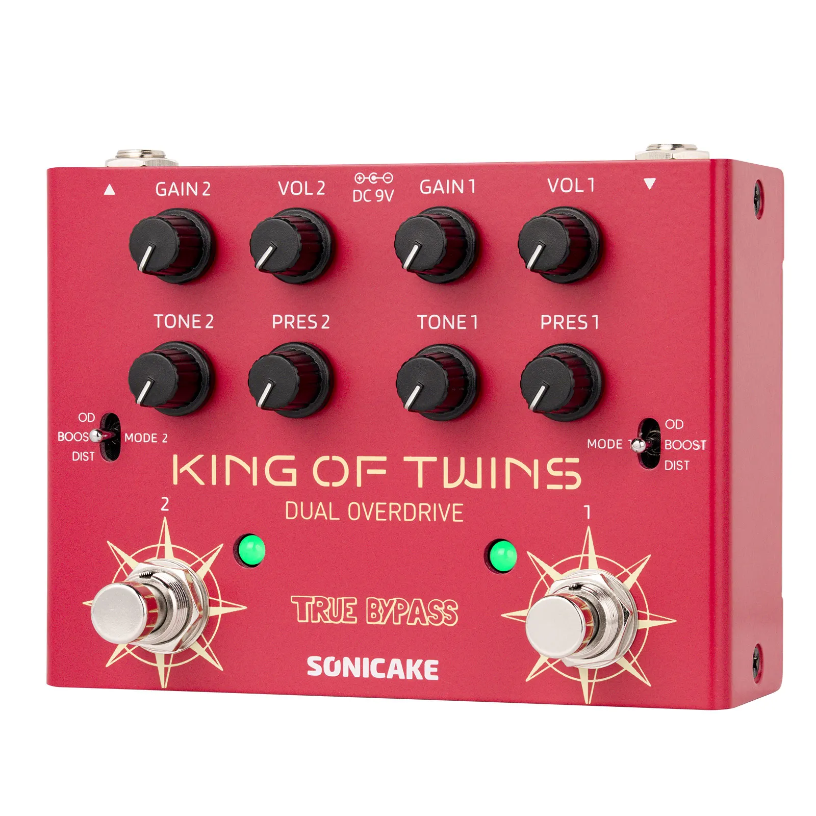 Sonicake QDS-08 King of Twins Overdrive Boost Distortion Pedal