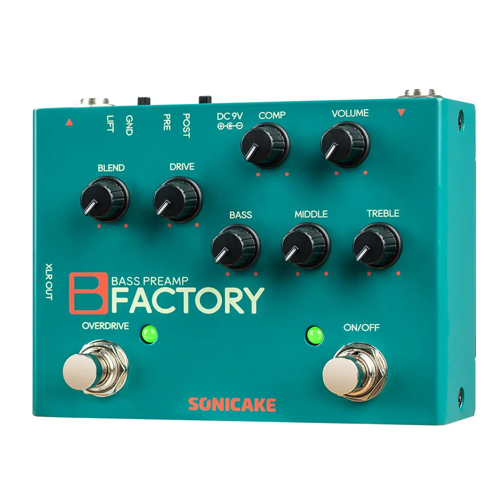 Sonicake QDS-05 B Factory Analog Bass Preamp comp Overdrive