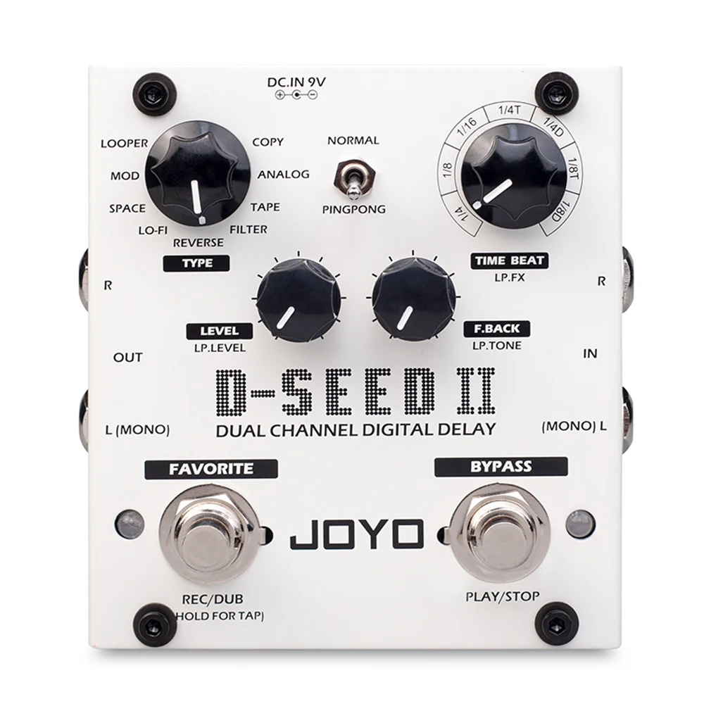 JOYO D-SEED II Delay Pedal LOOPER Function Stereo