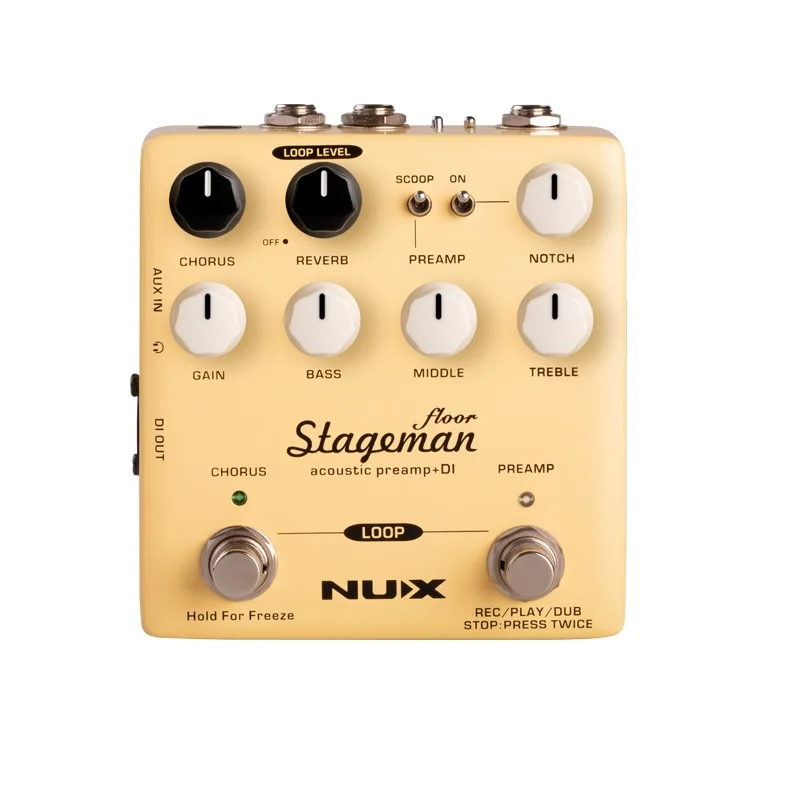 Nux NAP-5 Stageman Floor Acoustic Preamp DI Pedal