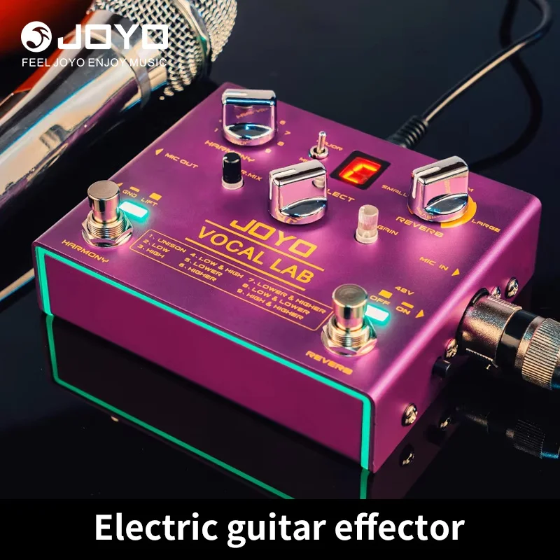 Joyo R-16 Vocal Pedal Reverb Effector 9-position vocal HARMONY 2 harmonies to maximum