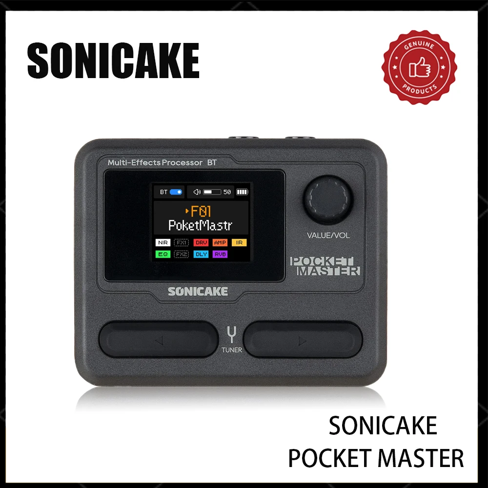 SONICAKE Pocket Master pedal Colorful Case Bass Amp 100 Multi-Effects