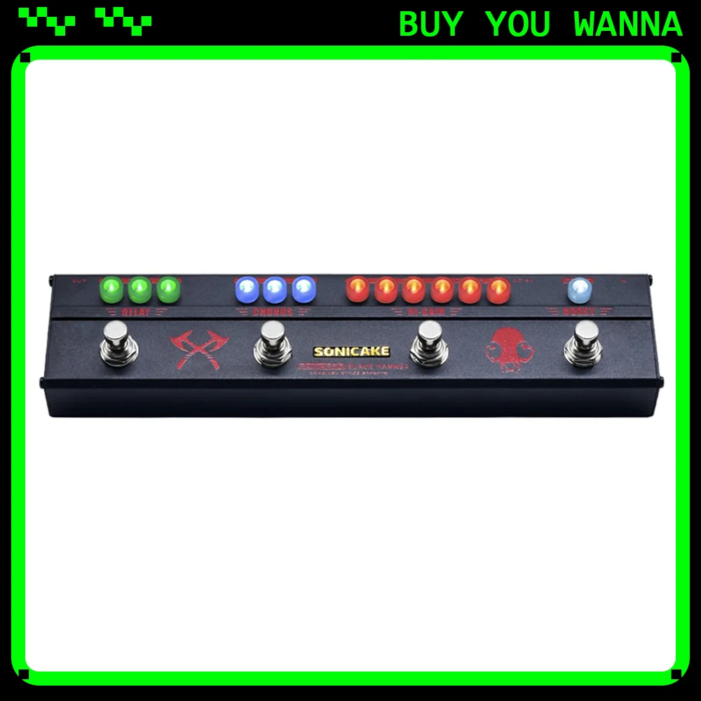 Sonicake QCE-30 Black Hammer Multi Heavy Metal HiGain Distortion Boost Chorus