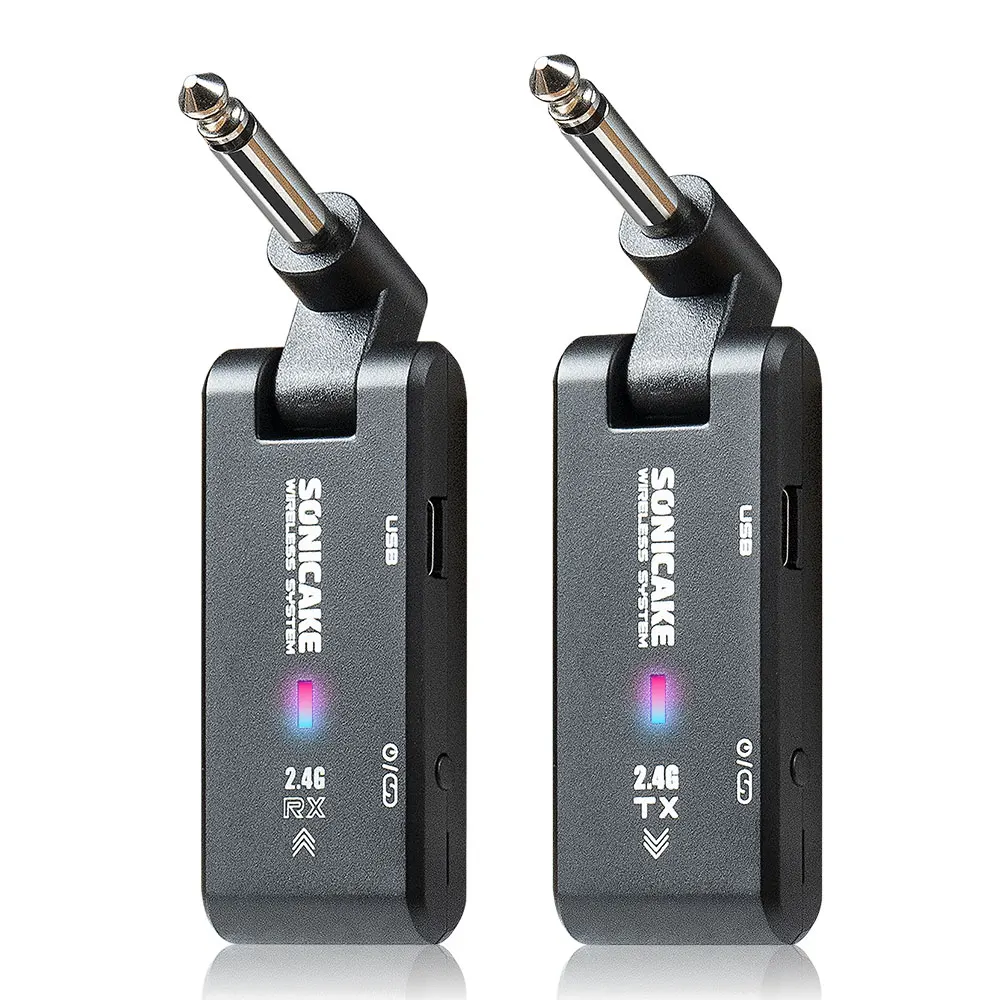 Sonicake 30M Wireless System Transmitter Receiver Bass Distance Rechargeable Accessories