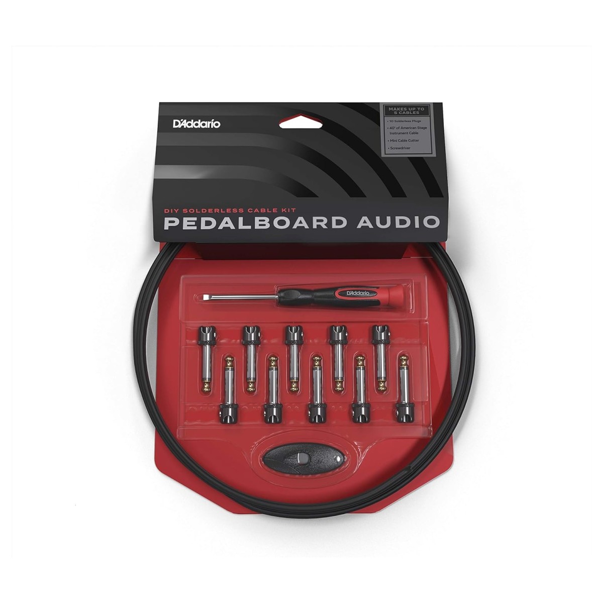 DAddario Diy Solderless Pedalboard Cable Kit With Mini Plugs