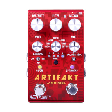 Source Audio ARTIFAKT Lo-Fi Elements Modulation, Reverb Bit Reduction and Filter Pedal