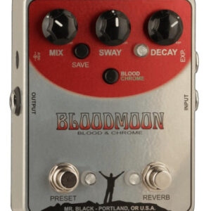 Mr. Black BloodMoon Blood and Chrome Dual Modulated Reverb Pedal - Image 4