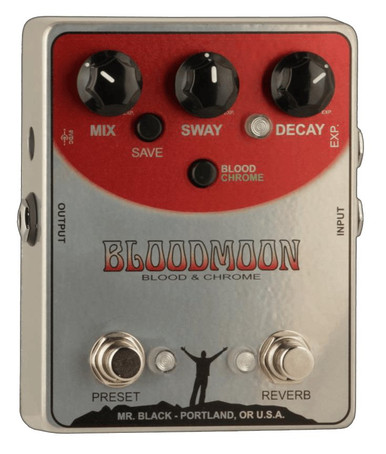 Mr. Black BloodMoon Blood and Chrome Dual Modulated Reverb Pedal