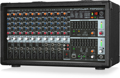 Behringer PMP2000D 2000-Watt 14-Channel Powered Mixer with Klark Teknik Multi-FX Processor