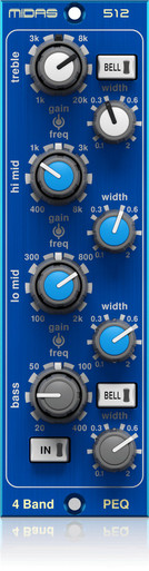 Midas 512 V2 500 Series 4 Band Fully Parametric Equaliser