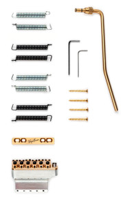 Vega-Trem Ultra 6 Screw Floating Tremolo System in Polished Gold - Image 3