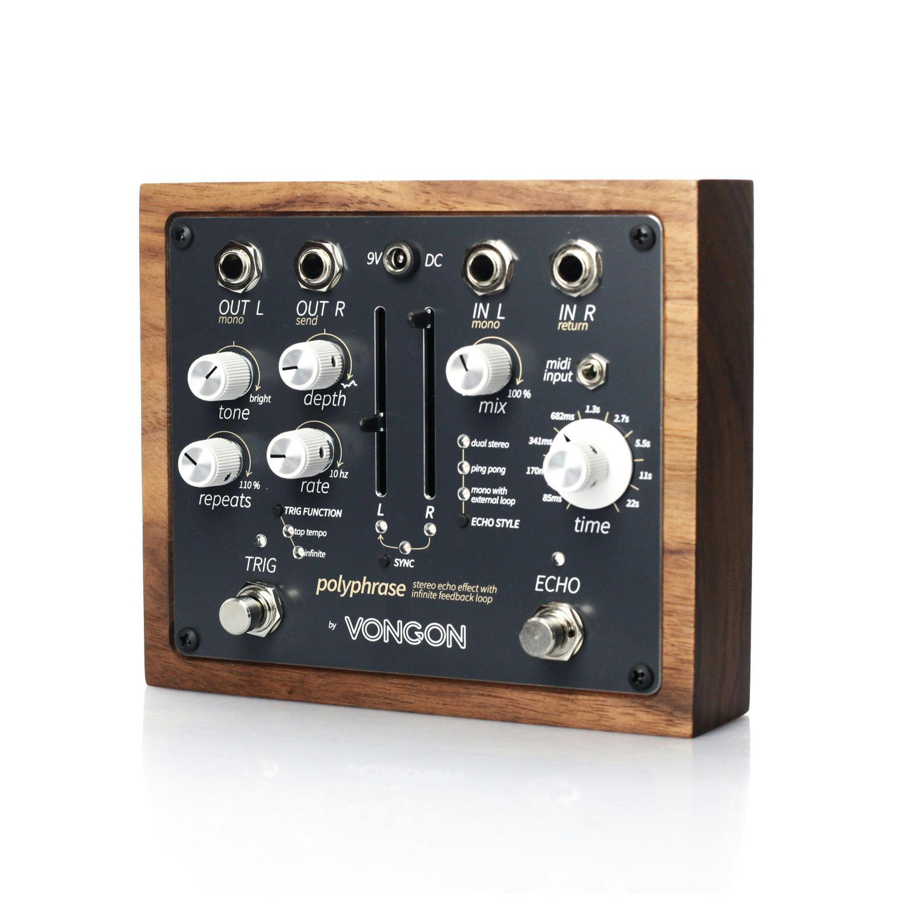 Vongon Polyphrase Stereo Echo with Infinite Feedback Loop Pedal - Image 5