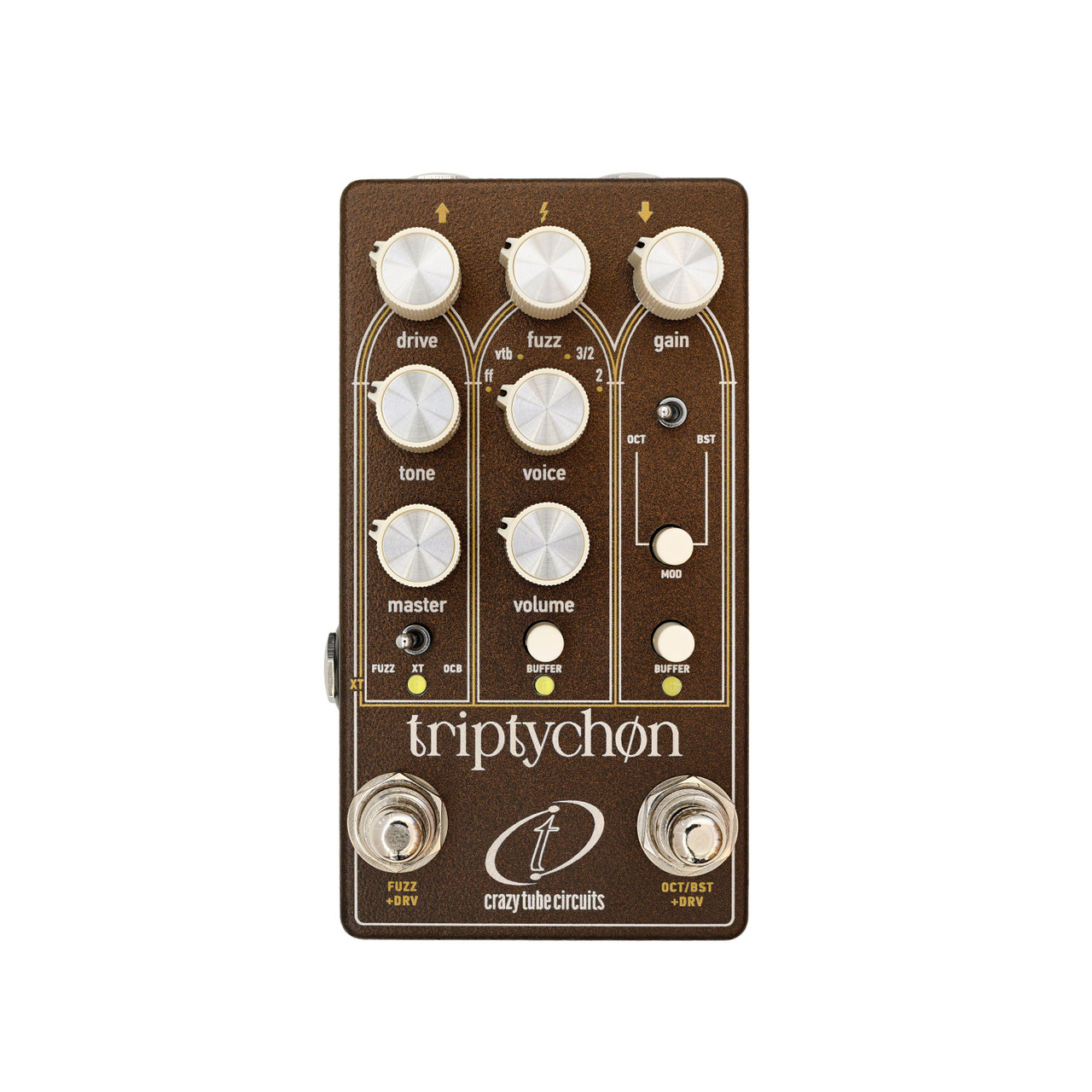 Crazy Tube Circuits TRIPTYCHON Analogue Fuzz Multi-FX Pedal - Image 1