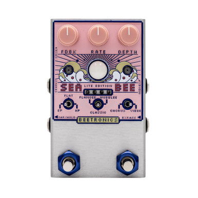 Beetronics Seabee Lite Stereo Harmochorus Effects Pedal in Pink - Image 3