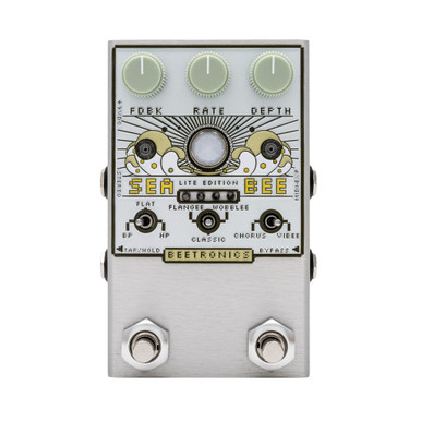 Beetronics Seabee Lite Stereo Harmochorus Effects Pedal in Cream - Image 3