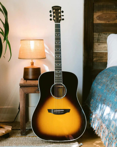 Orangewood Echo Live Dreadnought Electro Acoustic Guitar in Vintage Sunburst Gloss