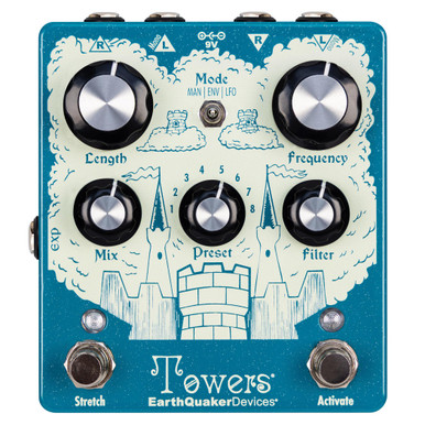 EarthQuaker Devices Towers Stereo Soundscape Generator Reverb Pedal
