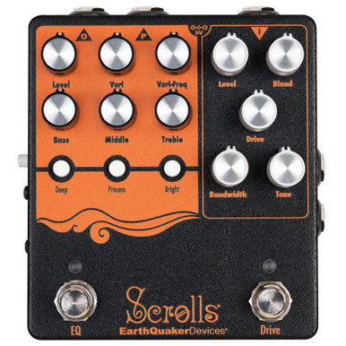 EarthQuaker Devices Scrolls Bass Odyssey Overdrive & EQ Pedal