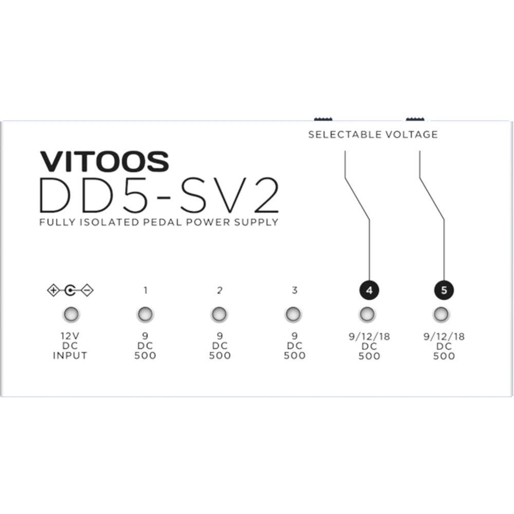 Vitoos DD5 -SV2 pedal power supply fully isolated Filter ripple Noise reduction High - Image 8