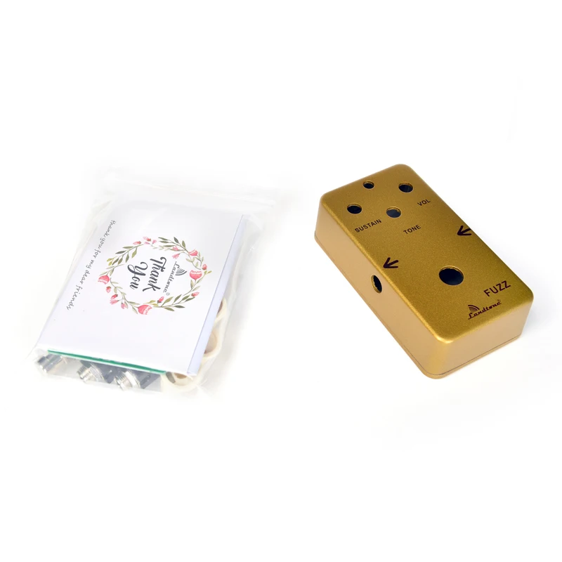 LANDTONE DIY Fuzz& Distortion Pedal All Kit With 1590B Style Aluminum Box, True Bypass for Bass Guitar