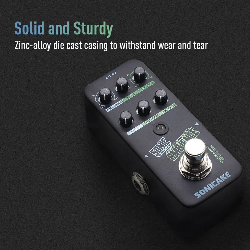 Sonicake QSS-16 Sonic Ambience Multi Mode Tap Tempo Delay Reverb 2 in 1 - Image 7