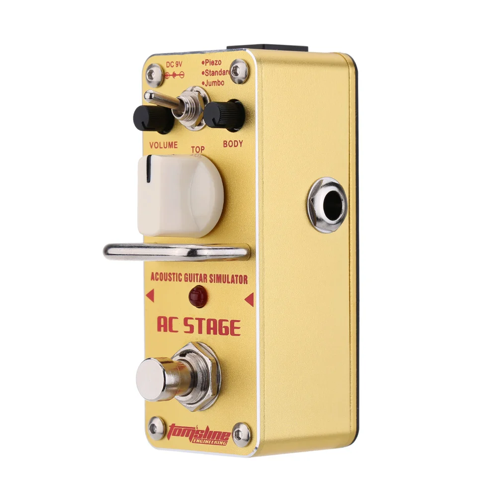 Aroma AAS-3 Acoustic Simulator Mini Size Pedal True Bypass True Bypass Footswitch - Image 3
