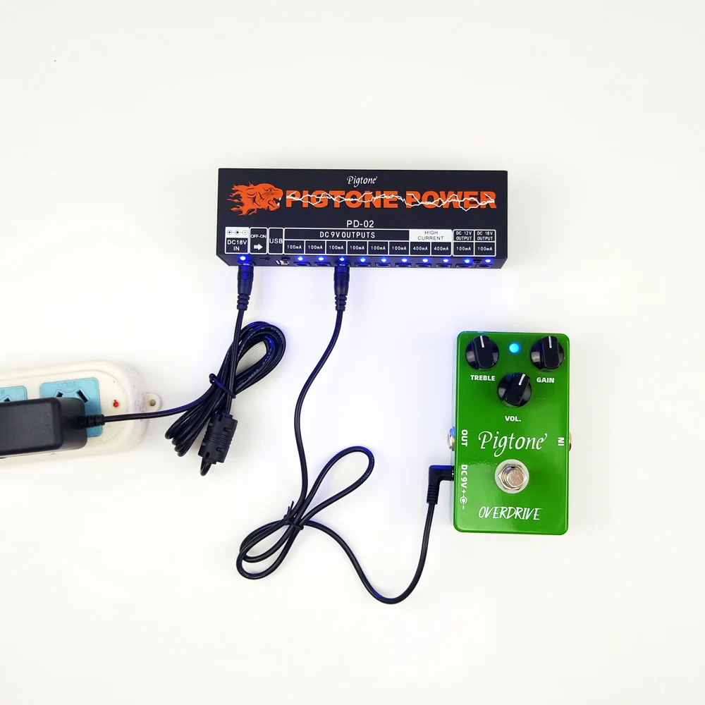 Pigtone PD-02 Pedal Power Supply 10 Way Output Power USB Charge - Image 5