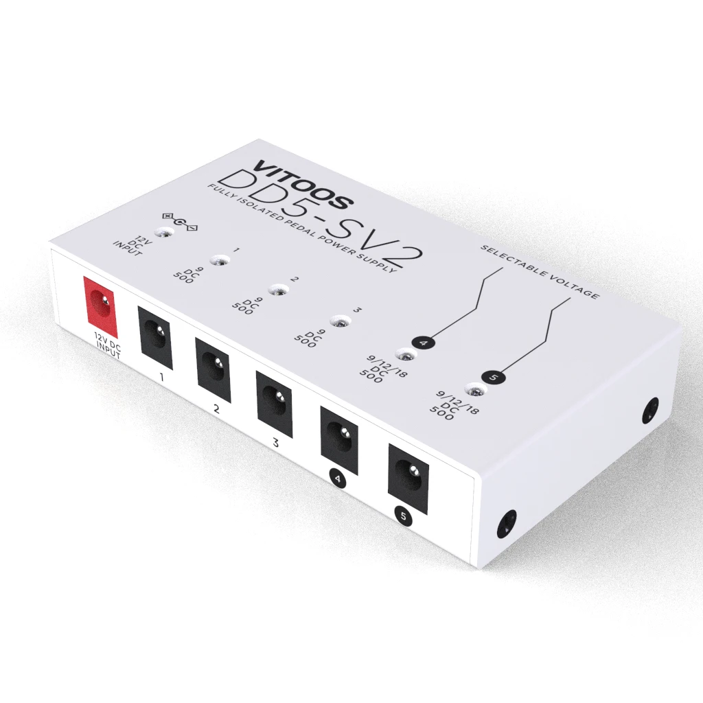 Vitoos DD5 -SV2 pedal power supply fully isolated Filter ripple Noise reduction High - Image 5
