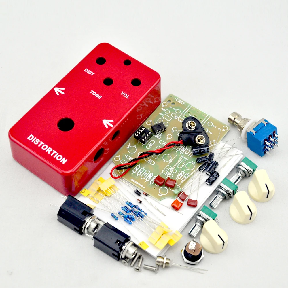NEW LANDTONE DIY Distortion-2 Guitar Effect Pedal All kit True Bypass with 1590B Enclosure
