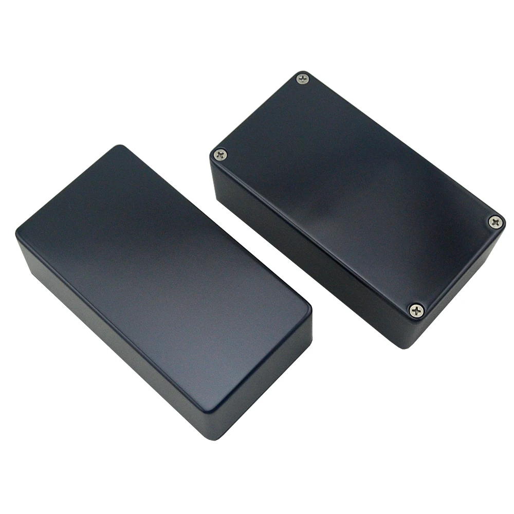2PCS LANDTONE 1590N1/125B Black Diecast Aluminium Enclosure for DIY Guitar Effect Pedal Kits