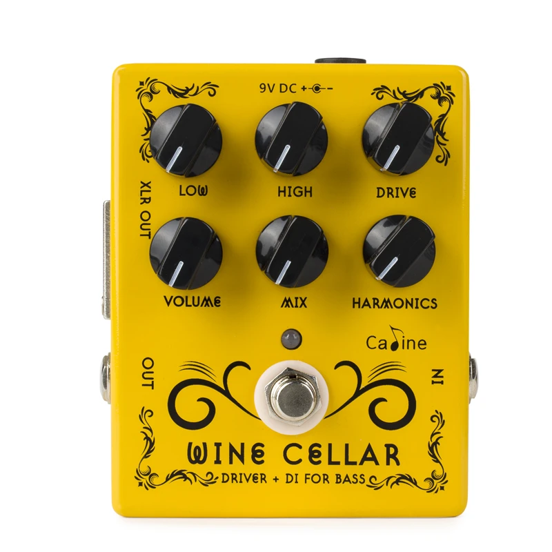 Caline CP-60 Wine Cellar Bass Driver+DI box Pedal True Bypass Accessories