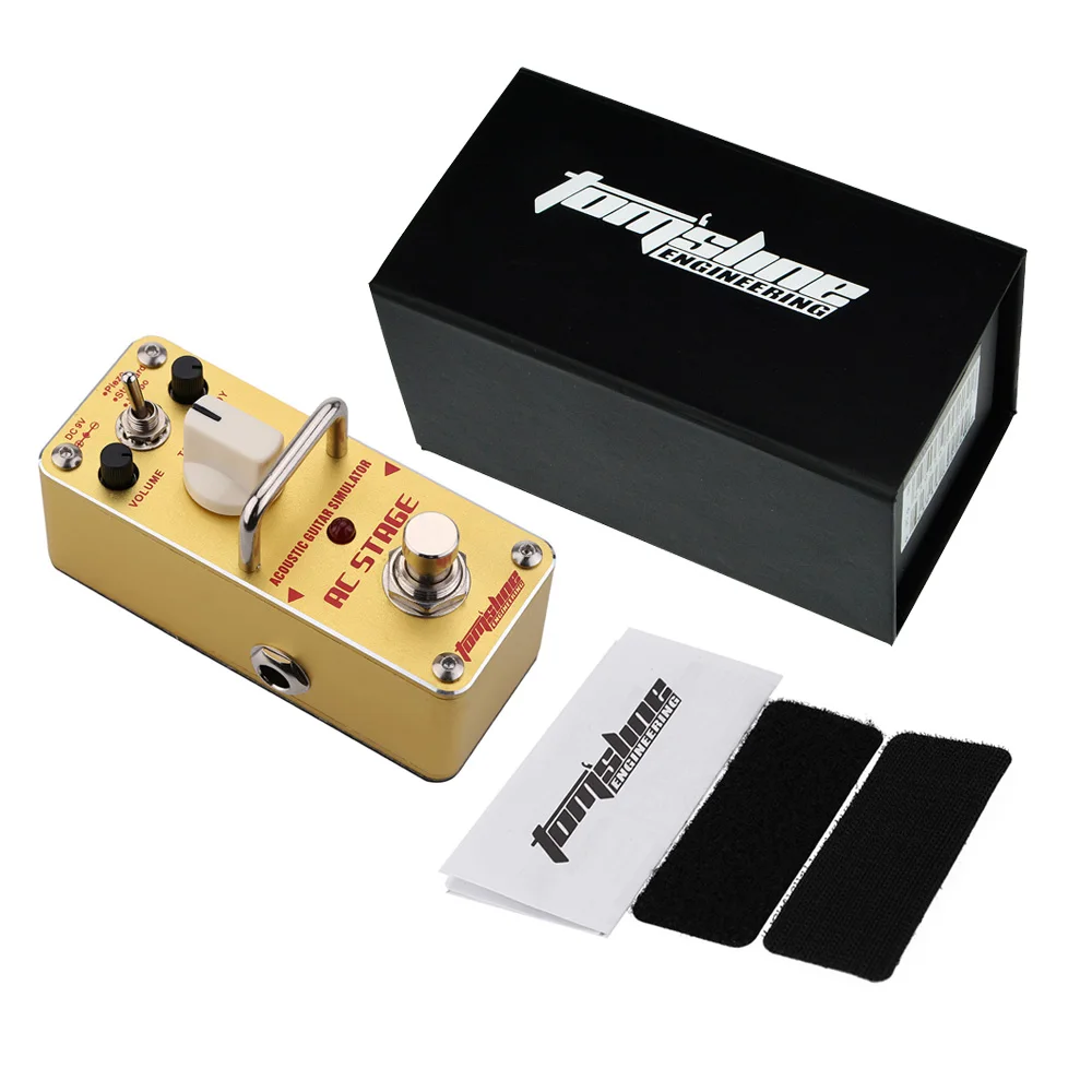 Aroma AAS-3 Acoustic Simulator Mini Size Pedal True Bypass True Bypass Footswitch - Image 8