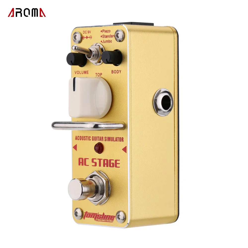 Aroma AAS-3 Acoustic Simulator Mini Size Pedal True Bypass True Bypass Footswitch - Image 4