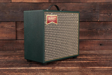 Benson Nathan Junior Reverb 5w 1x10 Valve Amp Combo in Green with Chequered Grille - Image 4