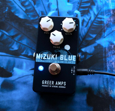 Greer Amps Mizuki Blue Dual JFET Gain Stage Overdrive Pedal