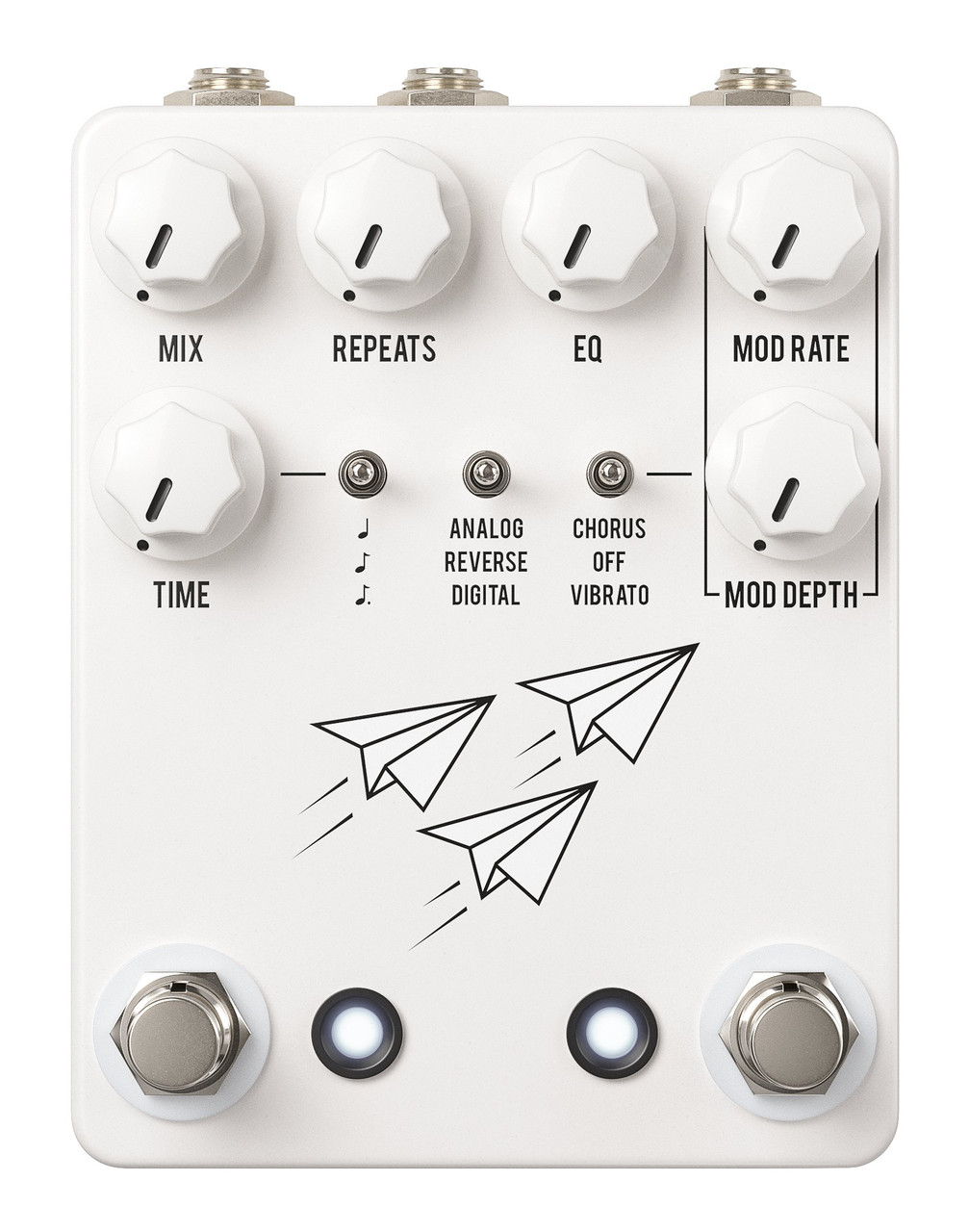 JHS Pedals Flight Delay Pedal With Tap Tempo in White - Image 4
