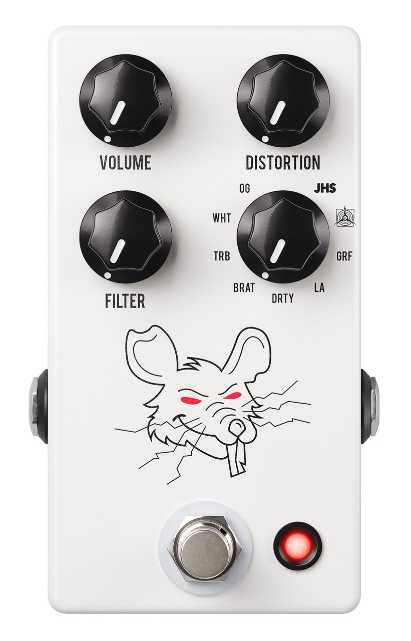 JHS Pedals Packrat 9 in 1 Rat Distortion Pedal in White - Image 4