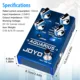 Joyo R-07 AQUARIUS Multi-mode Delay Looper Pedal 8 Digital Delay 5Min Looper Recording - Image 12