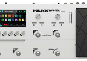 Nux MG-50Li Guitar & Bass Multi-FX Processor and Profiler with Built in Rechargable Battery in White - Image 1